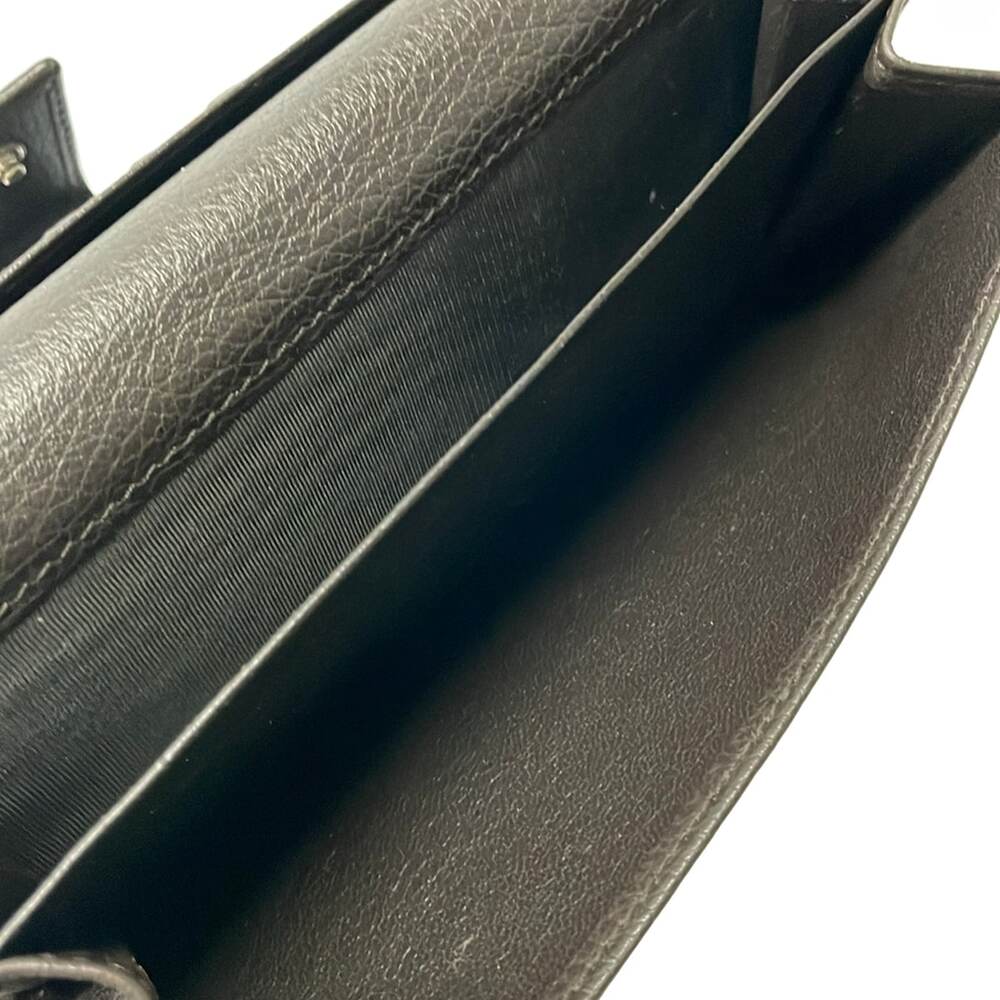 Gucci Blondy Long Wallet 278598 Dark Brown Beige Jacquard Leather - Picture 6 of 8